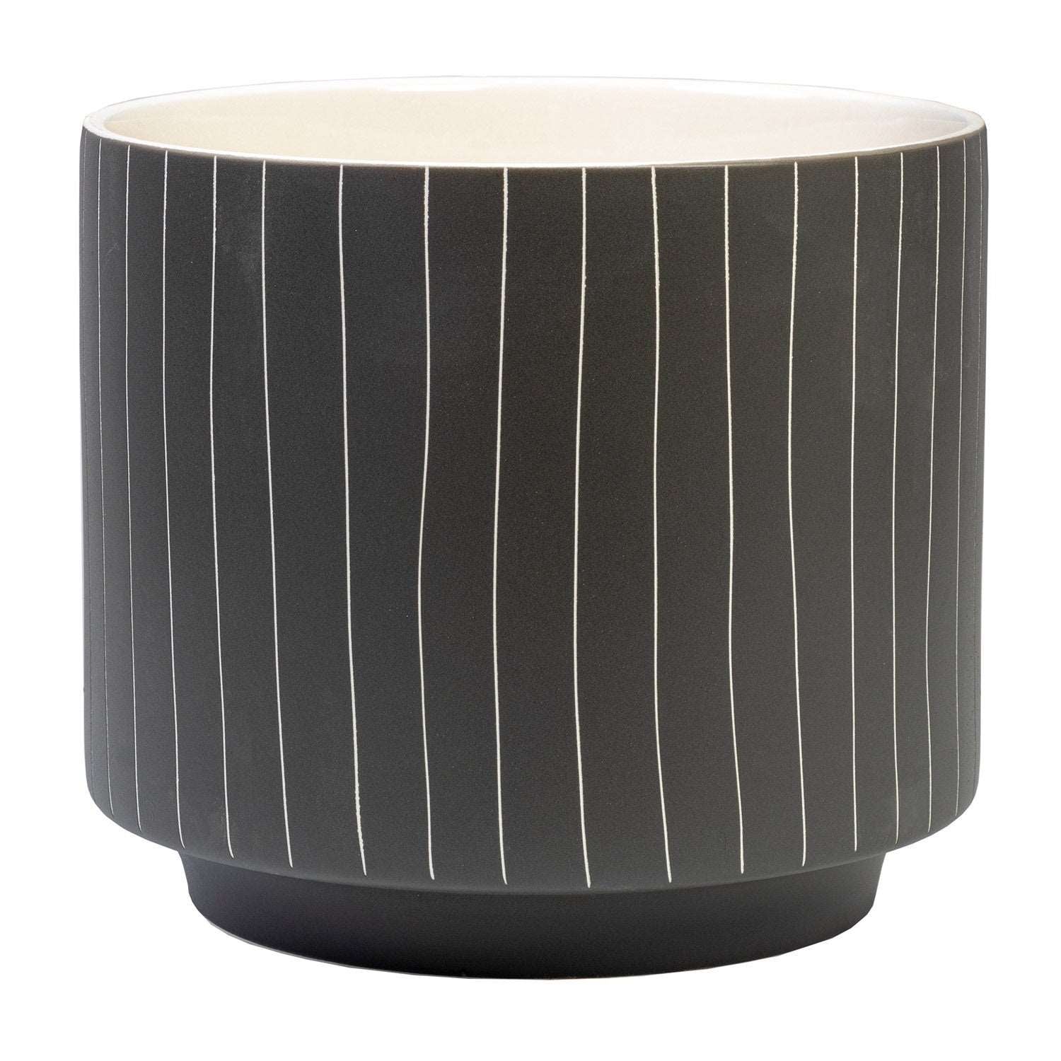 Blurred Lines Dark Grey Pot - Large