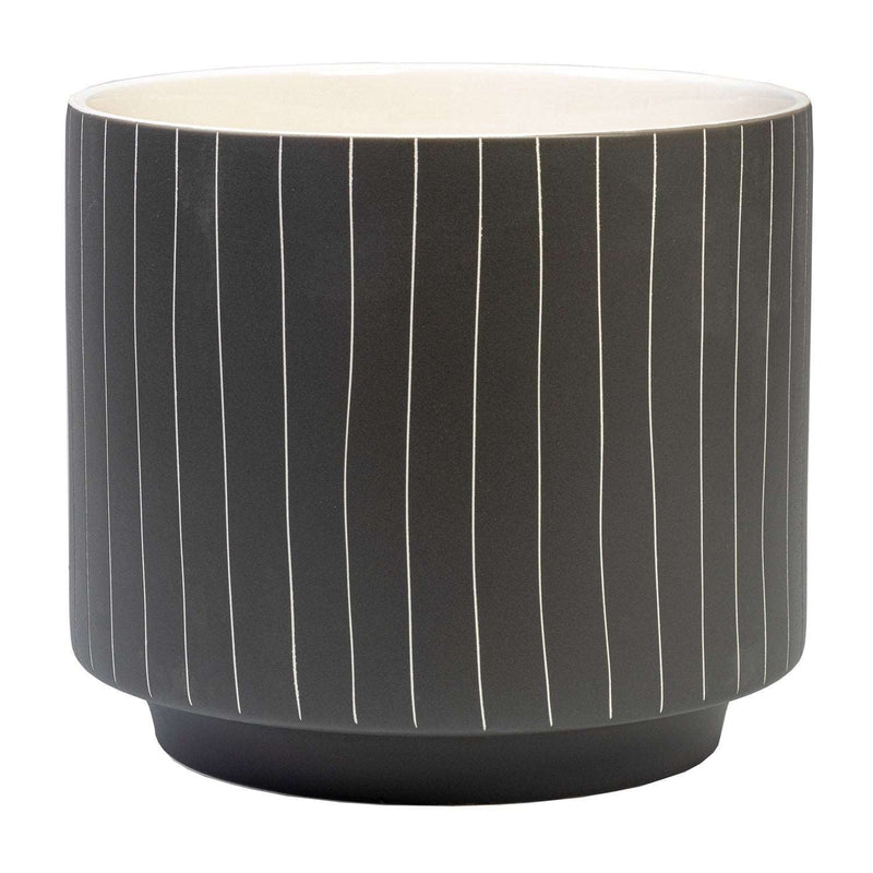 Blurred Lines Dark Grey Pot - Large