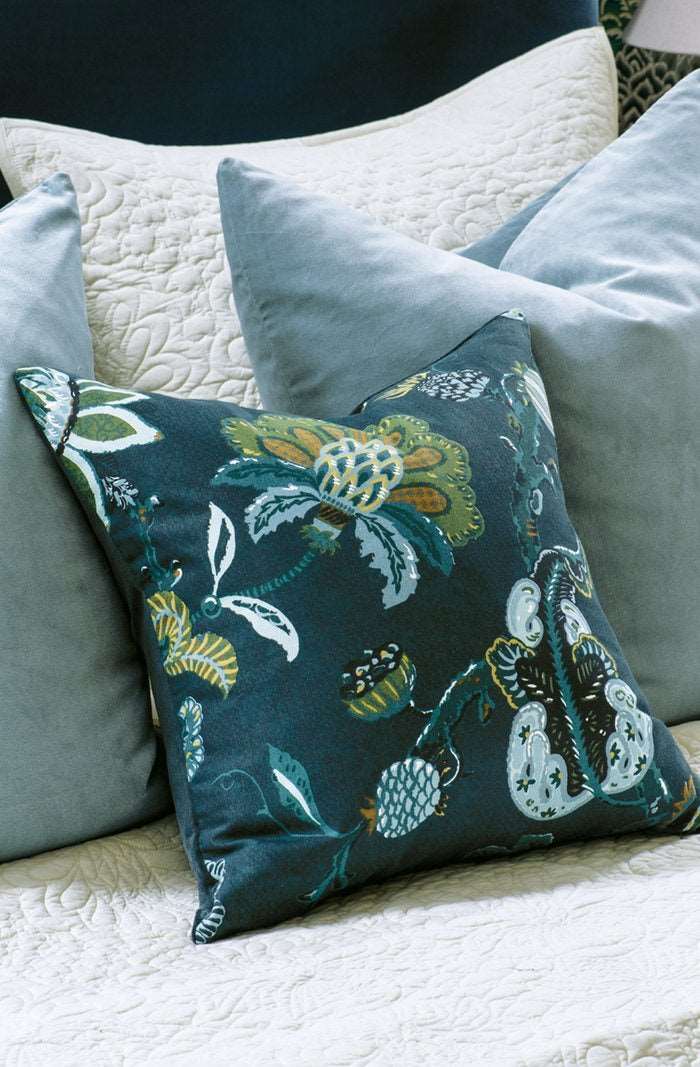 Capriccio Prussian Blue Cushion