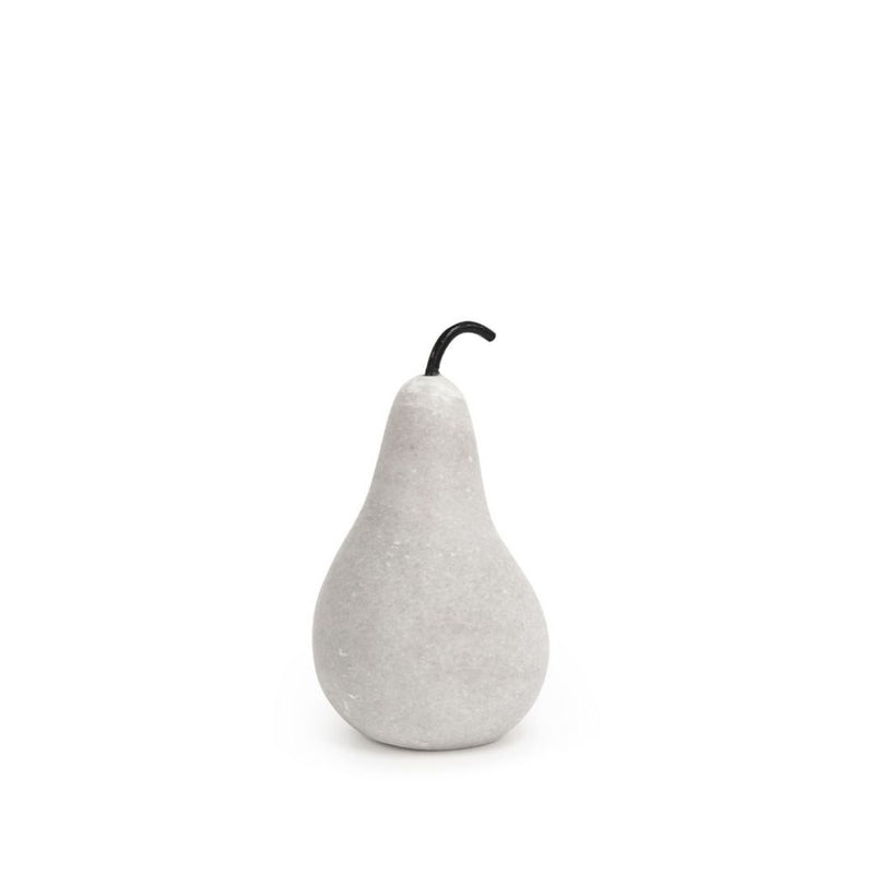 White Marble Decorative Pear - Small