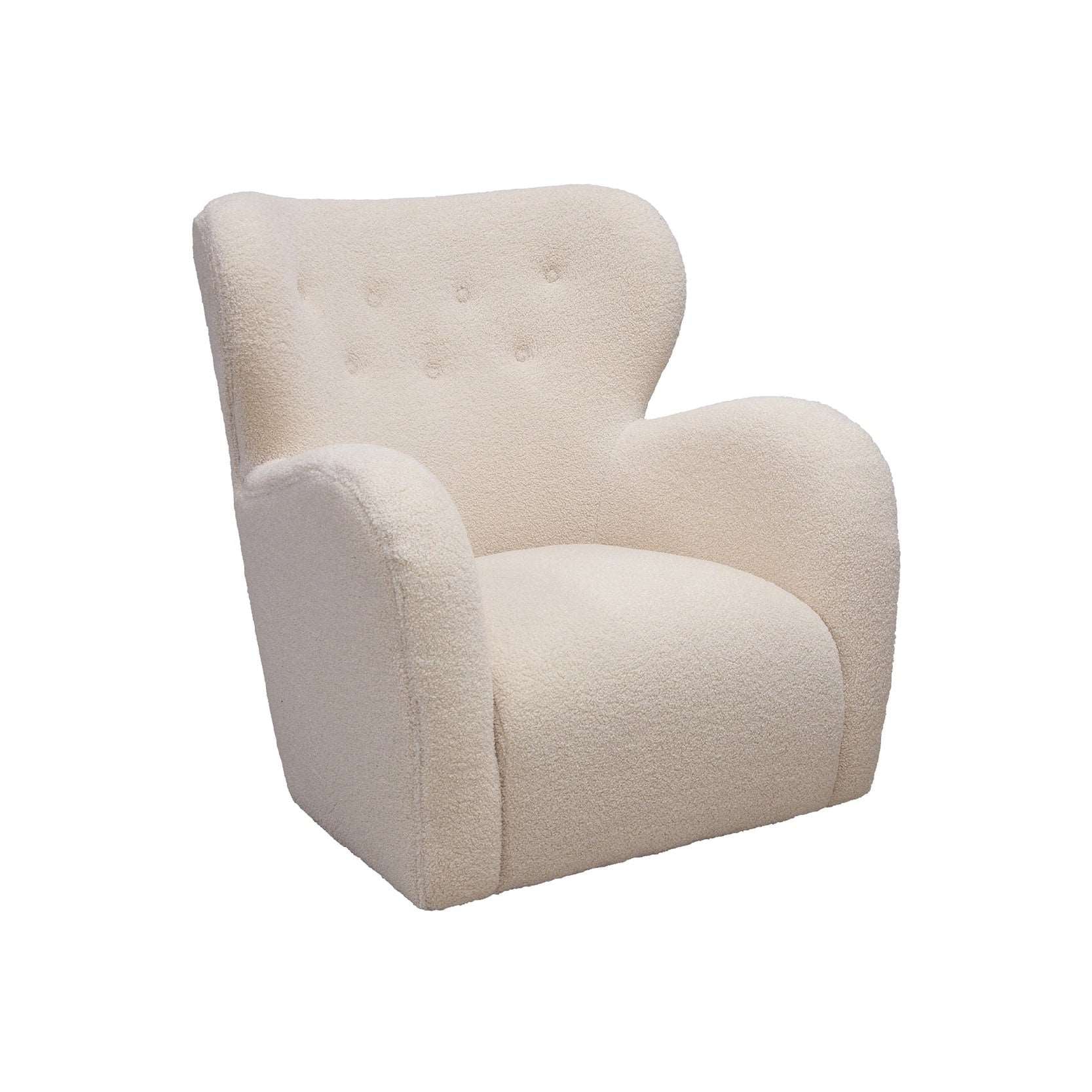 Cruz Swivel Clubchair Faux Shearling