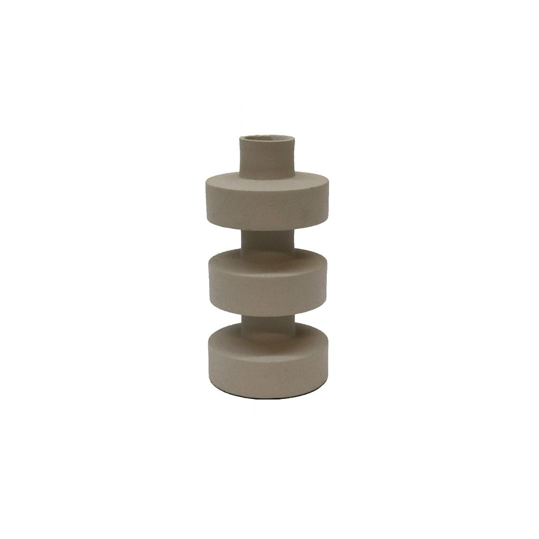 Textured Vase: Off White - 16 cm