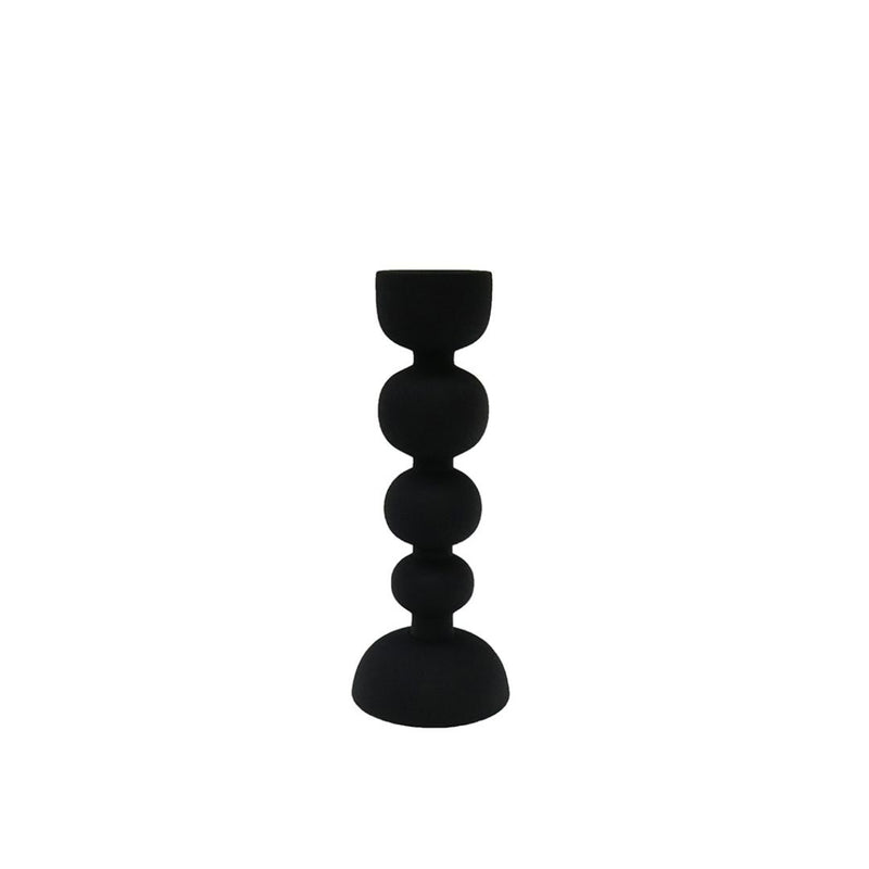 Textured Candle Stick: Black - 18cm