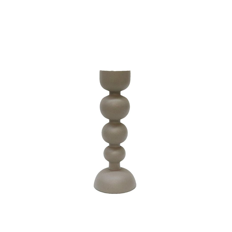 Textured Candle Stick: Off White - 18cm