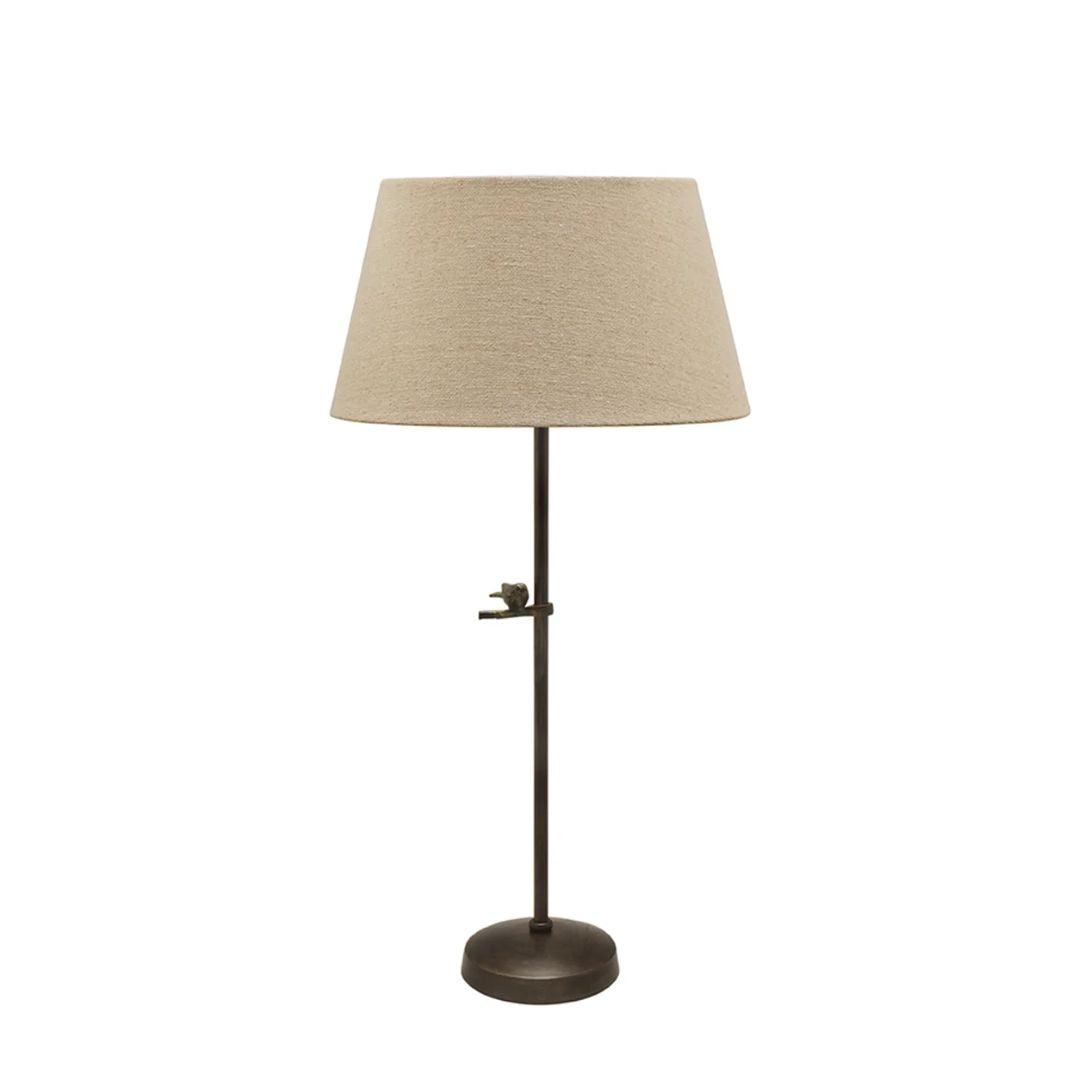Lampbase with Bird in Dark Bronze Finish