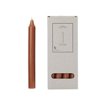 Broste Taper Candle H20: Mocca - Set of 8