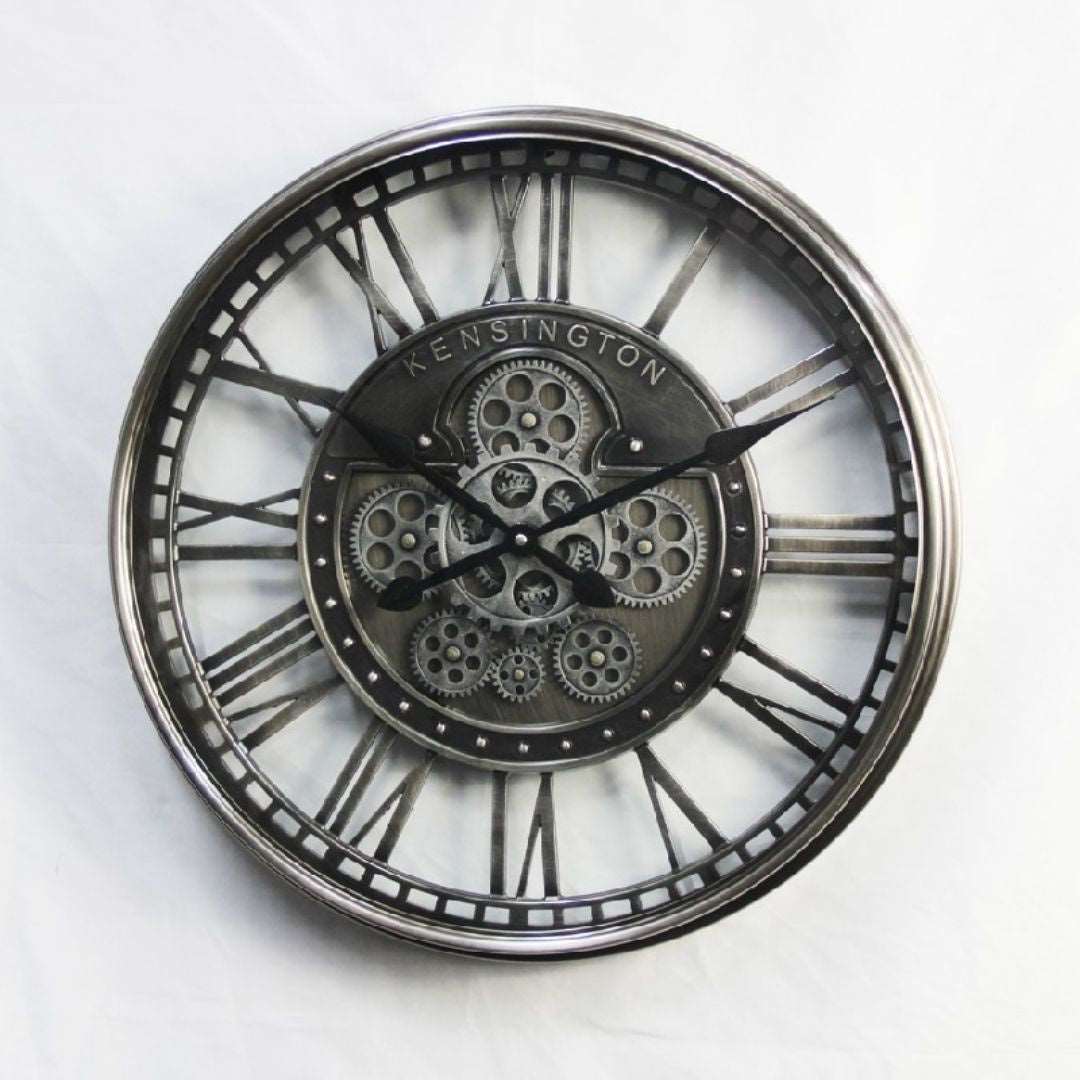 Antique Silver Gear Clock