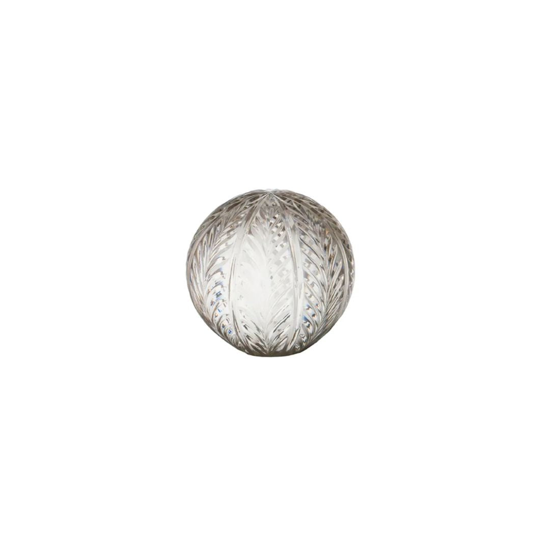 Wing Cut Glass Ball: 3" - Small