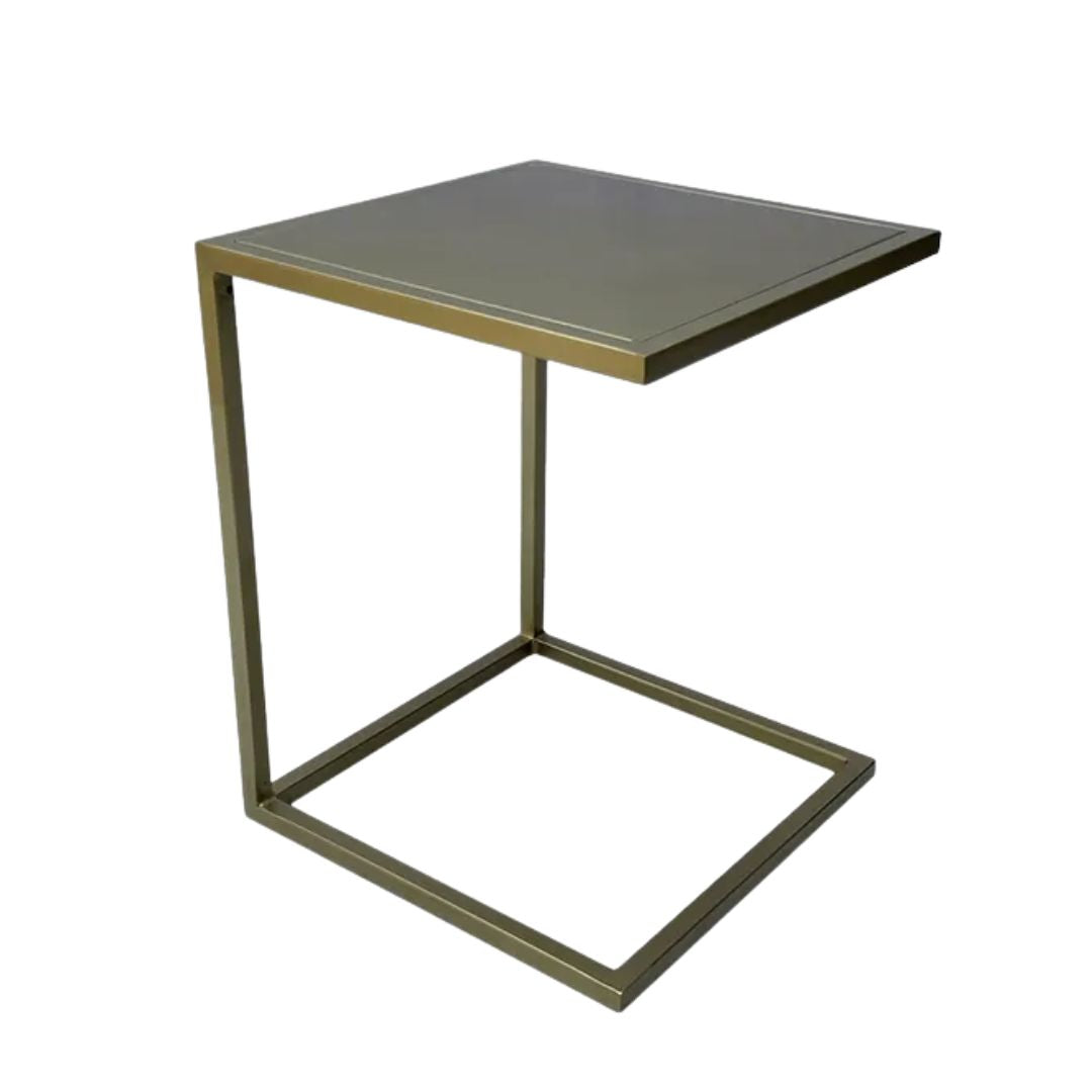 Square Couch Side Table - Gold