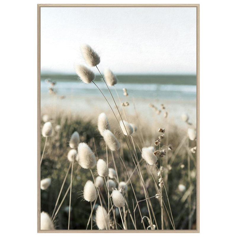 Summer Grass Canvas Print with Natural Frame - 80x120