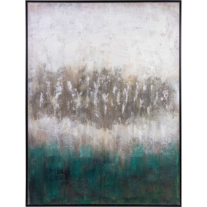 Blue Muse Oil Painting with Black Frame - 1200x900