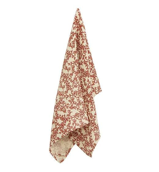 Christmas Cherry Tea Towel - Light