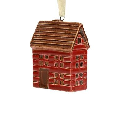 Petite Chalet House Brown Red Hanging