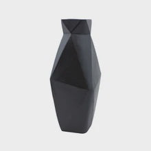 Faceted Geo Vase - Black