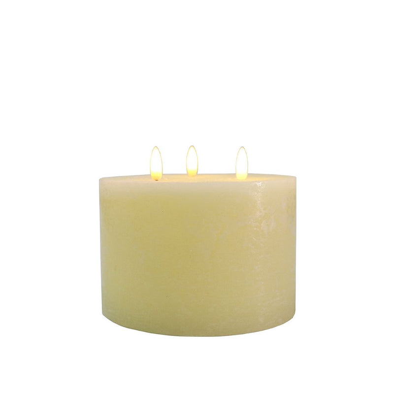 LED Battery Ivory Pillar Candle - D15x10