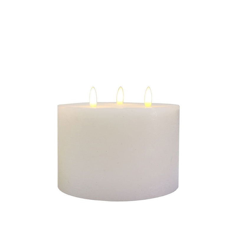 LED Battery White Pillar Candle - D15x10
