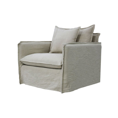 Chantilly Slip Cover Armchair - Salt & Pepper