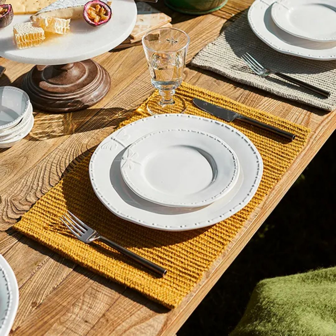Ribbed Jute Placemat - Tumeric