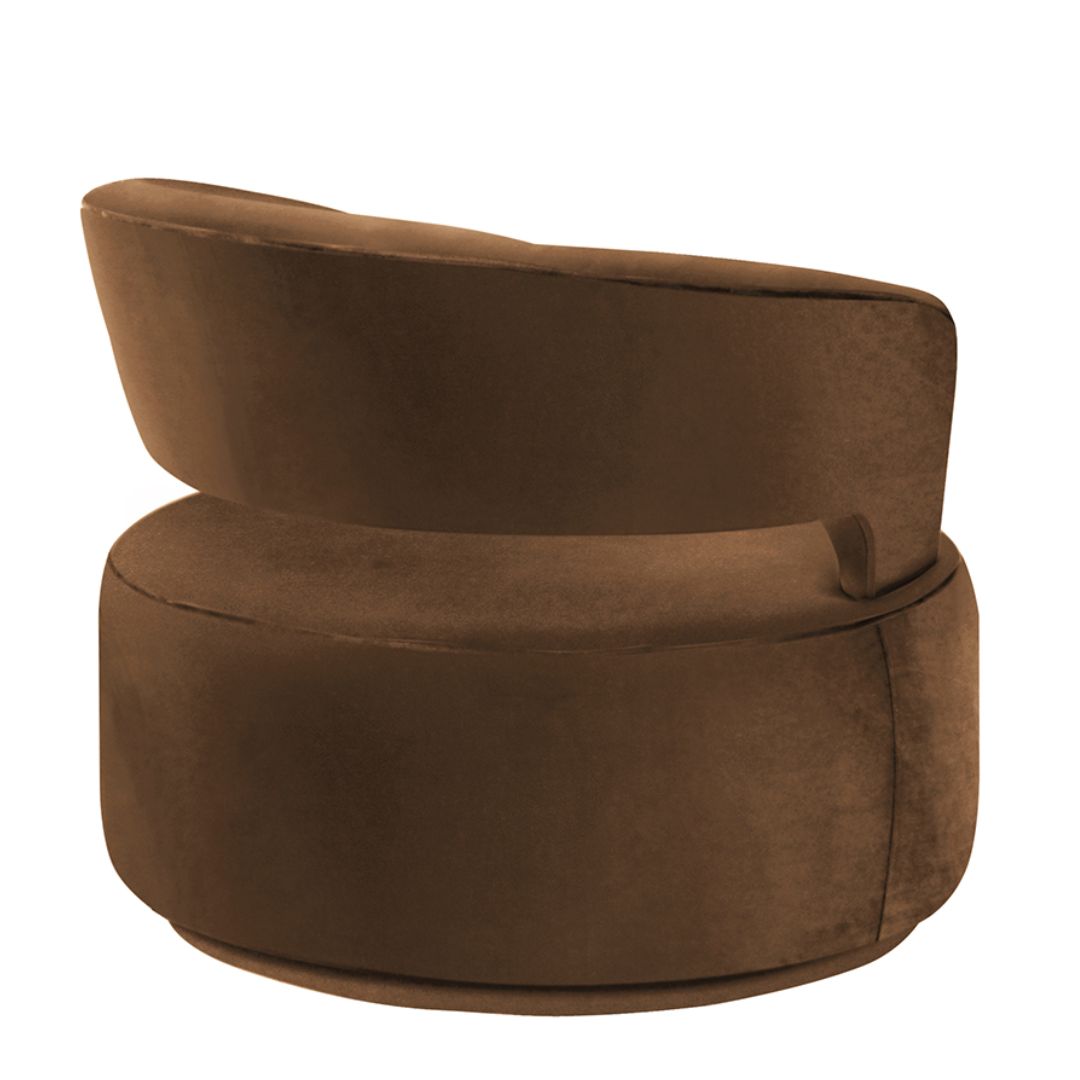 Indiana Swivel Arm Chair - Gold