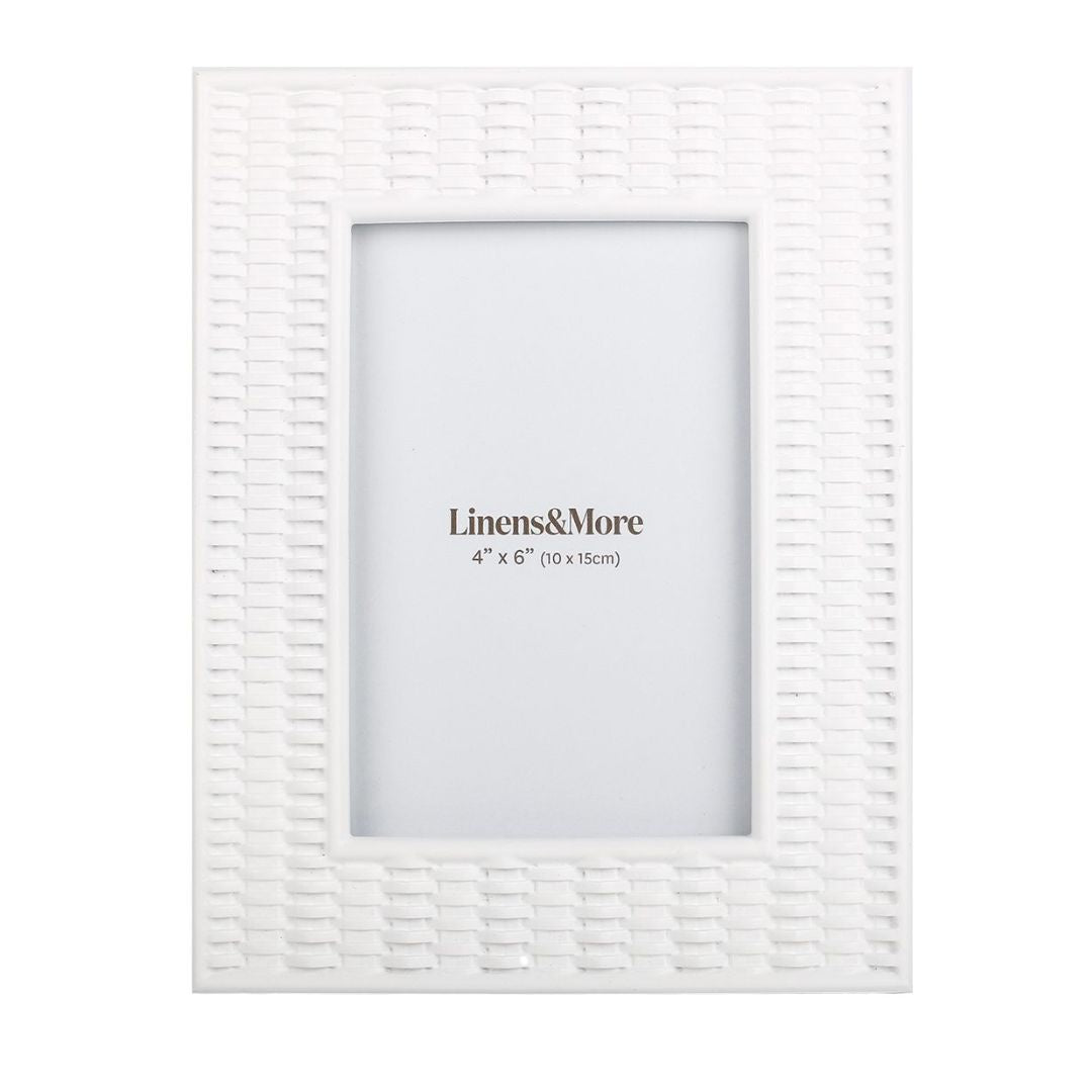 Woven White Photo Frame - 5x7"