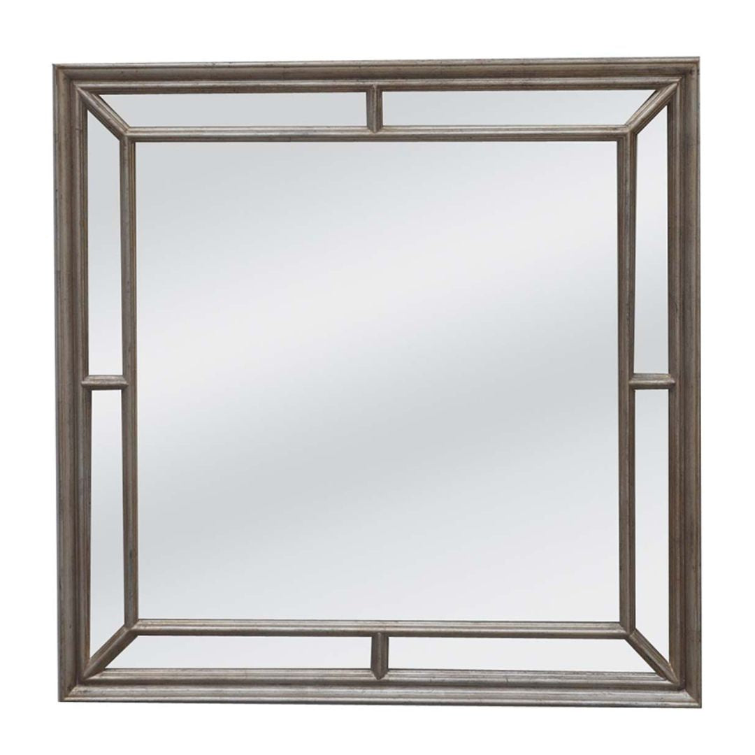 Matteo Square Mirror - Country Silver