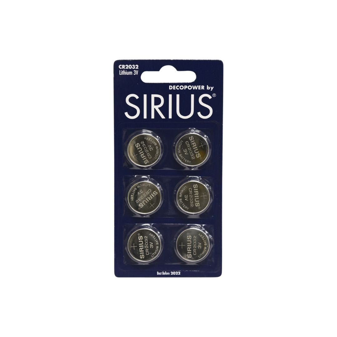 Sirius Batteries: CR2032 Deco Power - 6PK