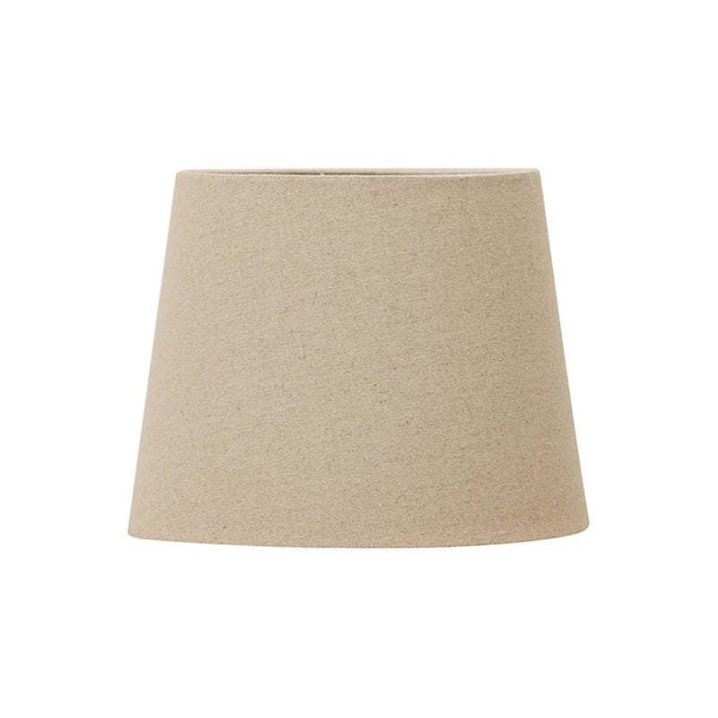 Raw Linen Tall Drum Lampshade - 36cm