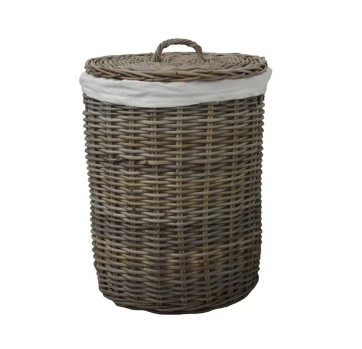 Round Rattan Laundry Basket Large