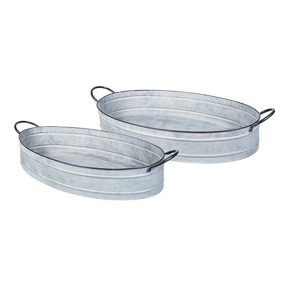 Oval Zinc Tray - Large