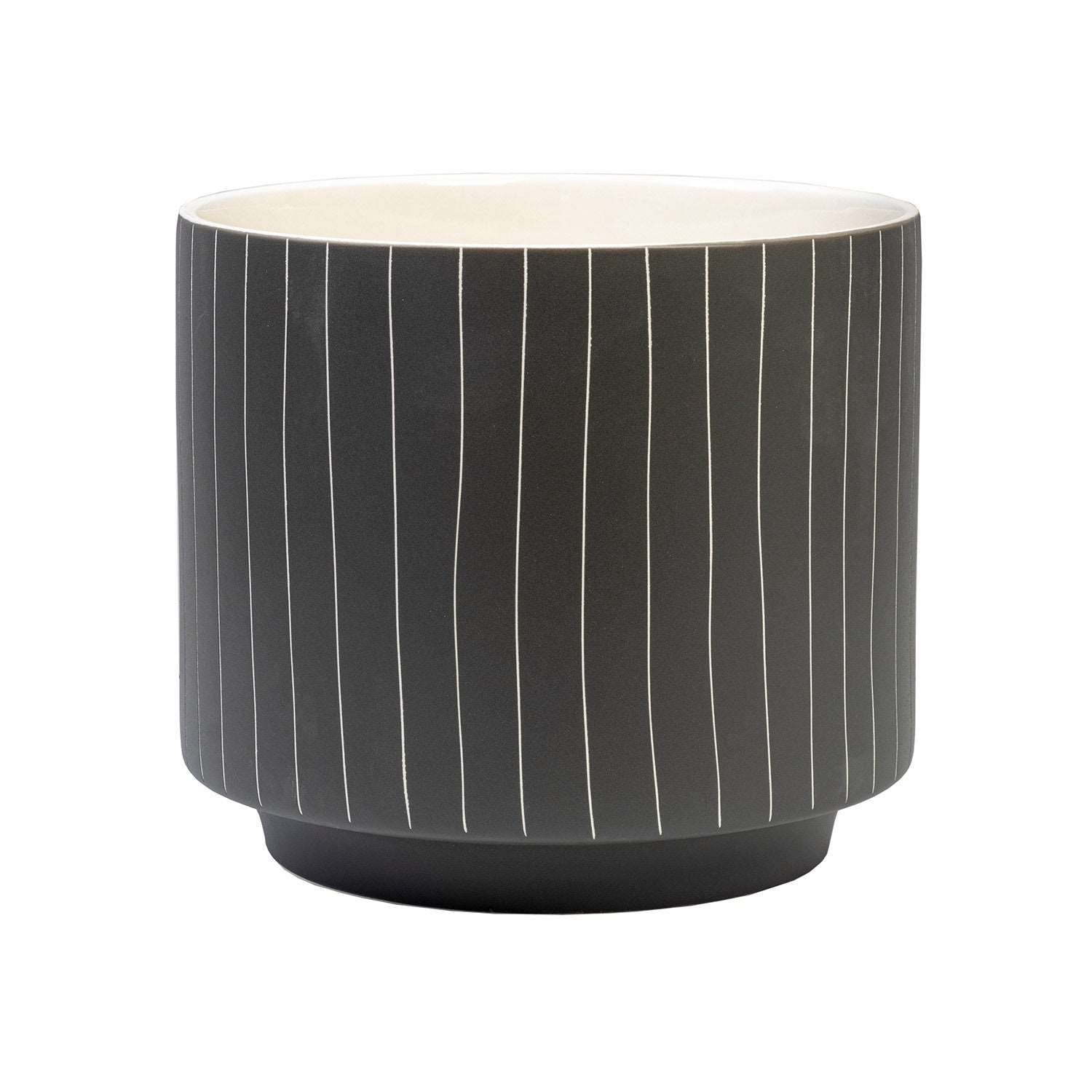Blurred Lines Dark Grey Pot - Medium