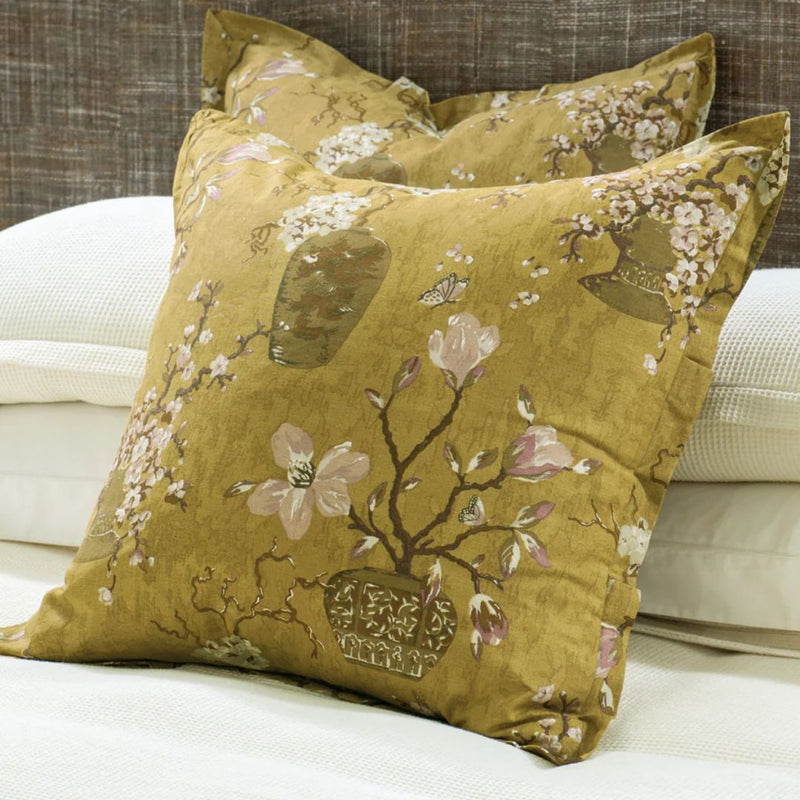 Ikebana Ochre Eurocase Pair