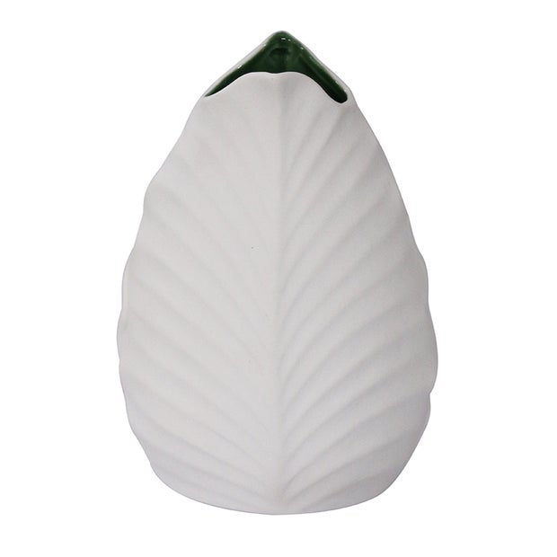 Leaf Vase in Matt White - Large