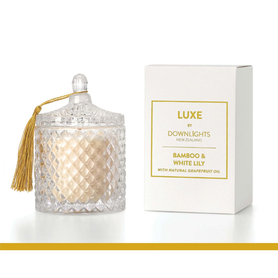Luxe Candle: Bamboo & White Lily