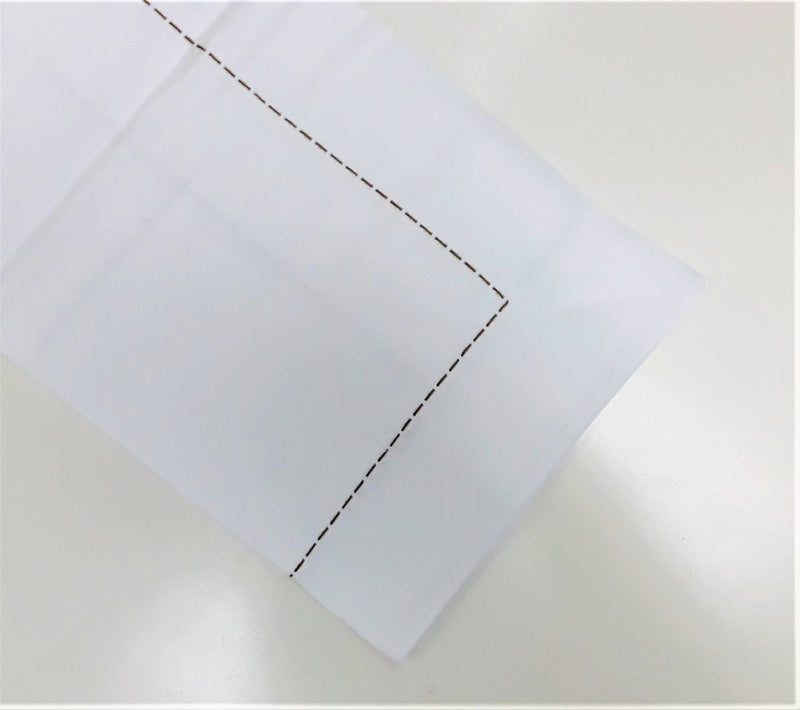 Milano White Oxford Pillowcase with Dark Ochre Stitching