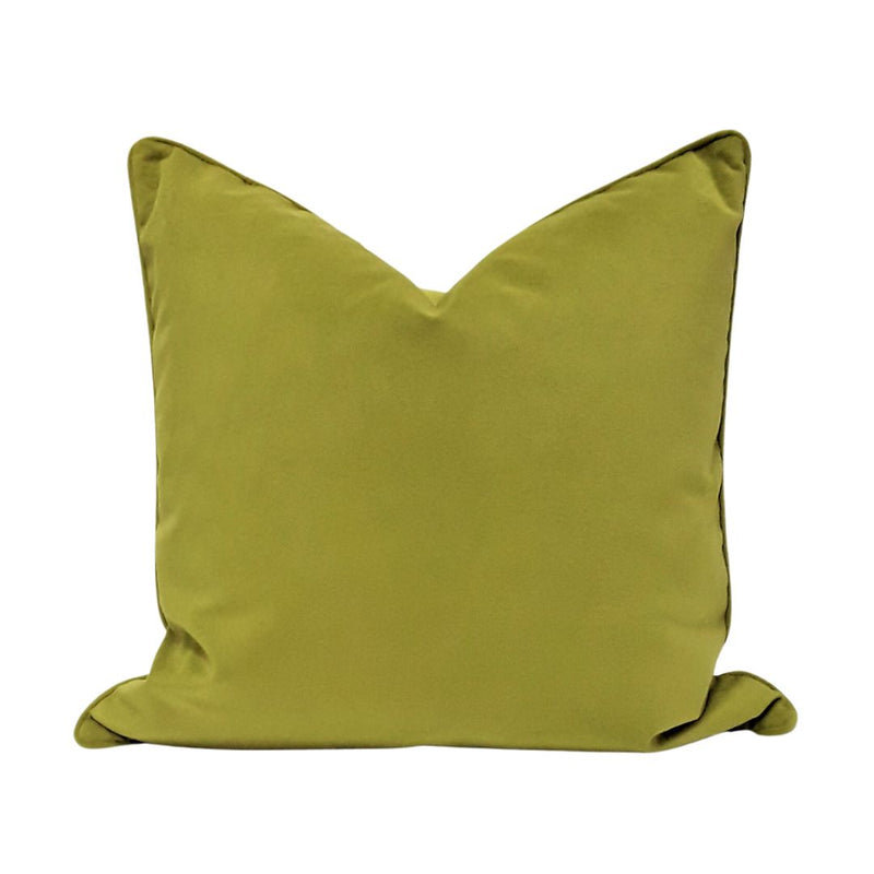 Plush Olive Piped Cushion - 55x55