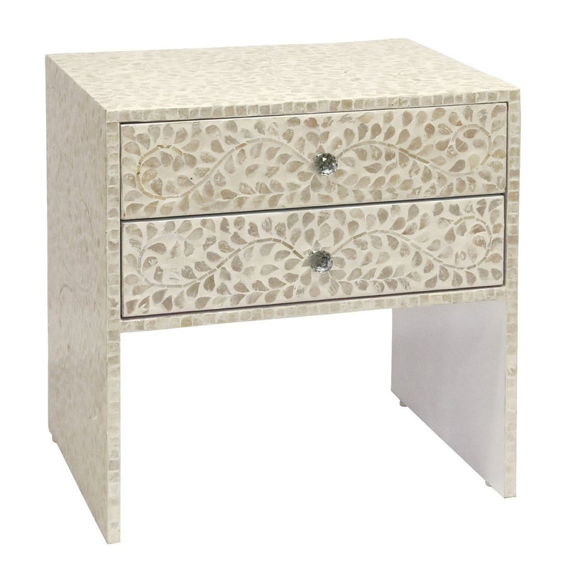 Utopia Capiz Shell Bedside - White