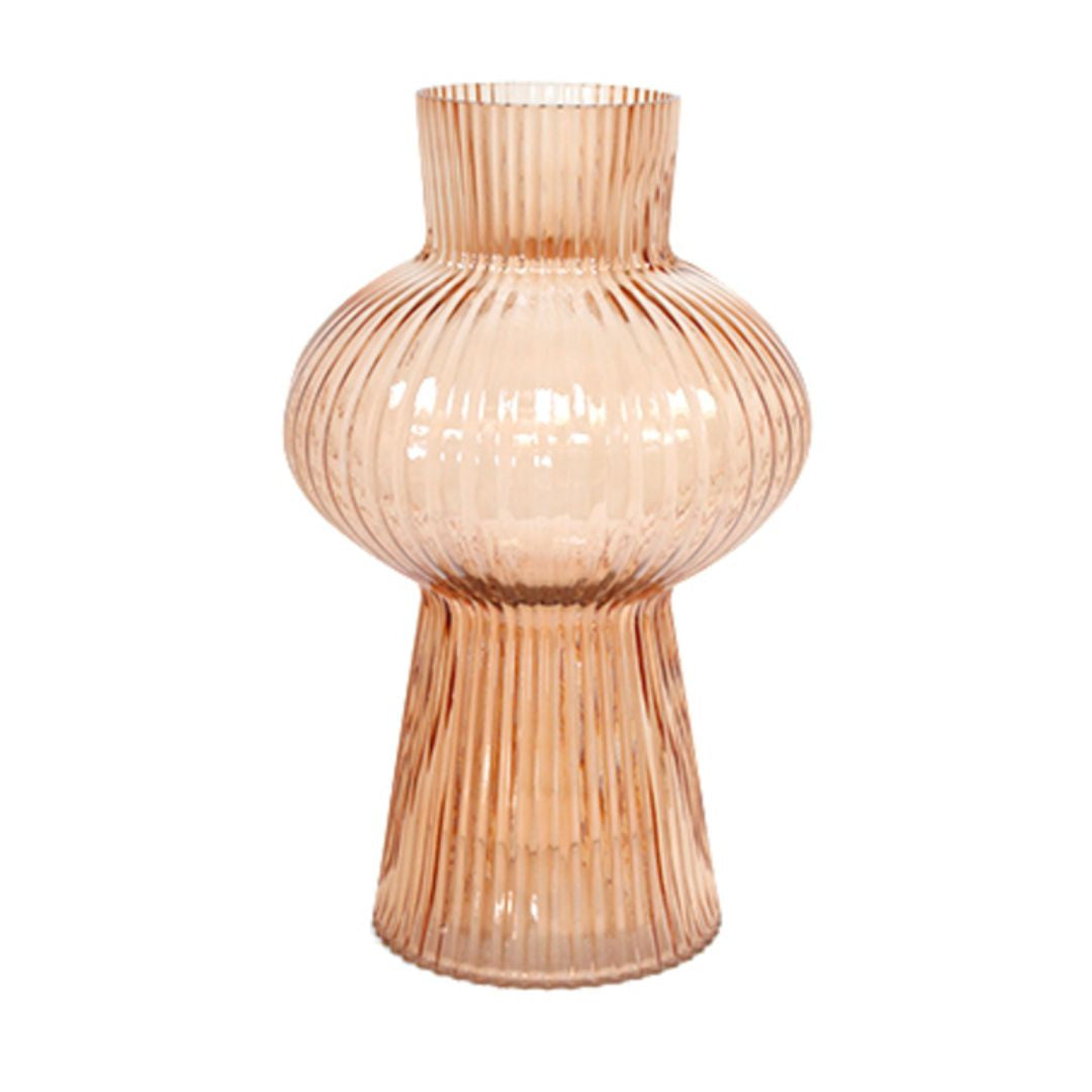 Vivi Glass Vase: Amber - Large