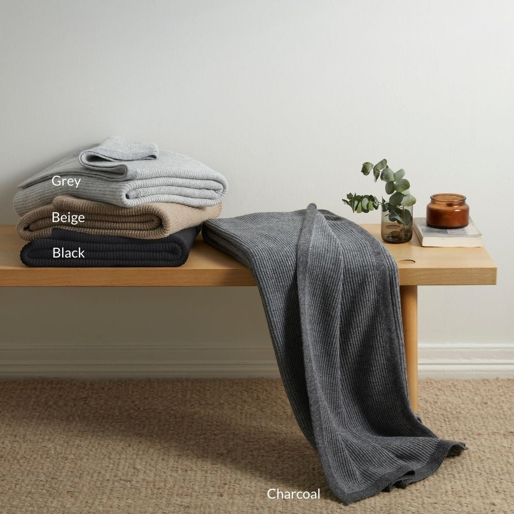 York Charcoal Blanket