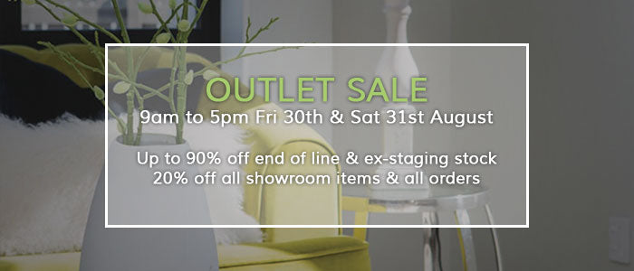 Outlet Sale Friday 30th & Saturday 31st August
