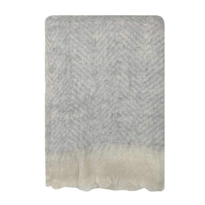 Bliss Wool Mohair Blend Throw: Classic Grey - 130x170