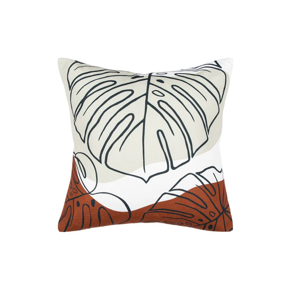 Liana Cushion with Polyester Inner: Teak - 50x50
