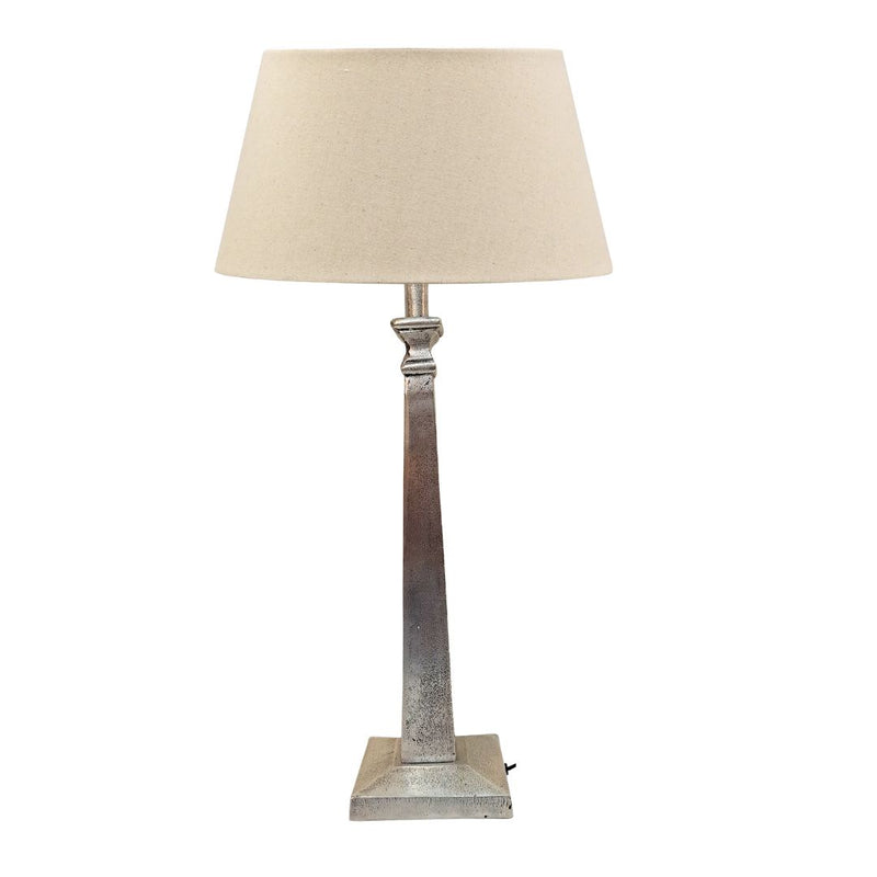 Soho Pyramid Lampbase in Pewter Finish