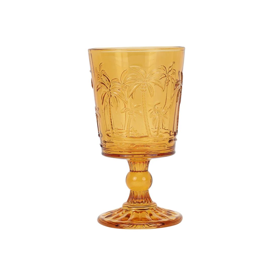 Palm Goblet - Amber