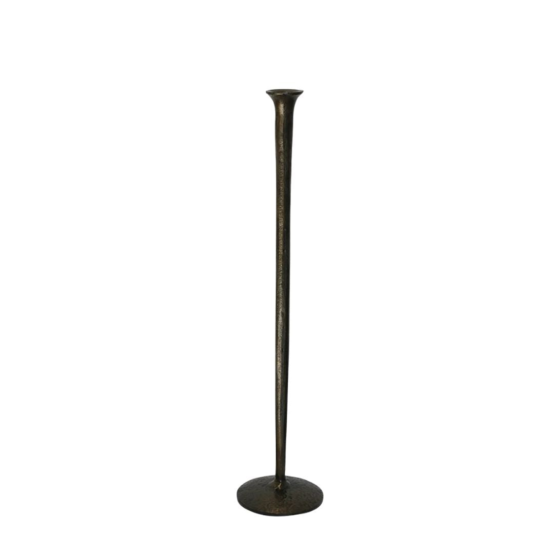 Forged Organic Style Dark Candlestick - Medium