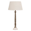 Claudette Natural/White Bedside Lamp Base