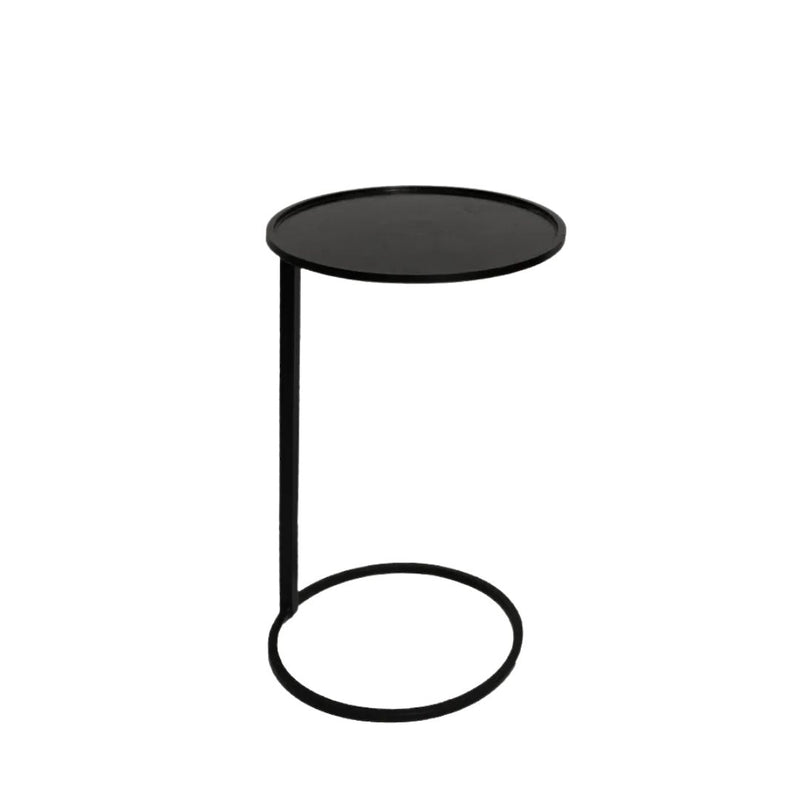 Small Circle Couch Side Table - Black