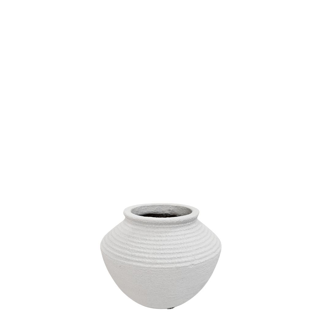 Athena Urn in Santorini White - Medium