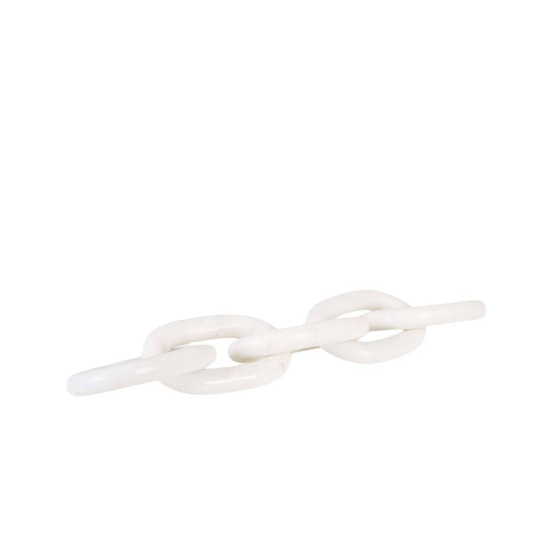 Rufus Marble Link Sculpture - White Marble
