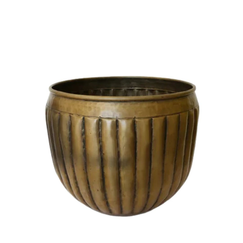 Marbella Planter: Dark Brass Antique - Small