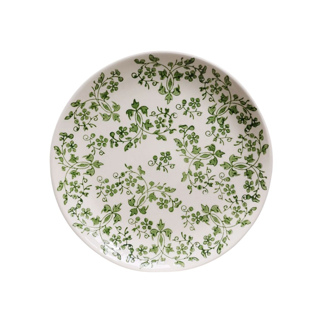Florentine Verde Handpainted Plate - Green